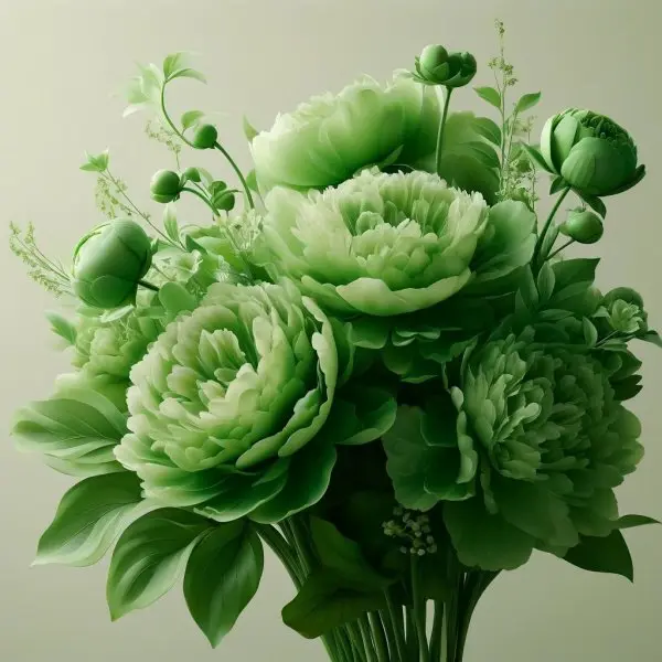 Bó hoa mẫu đơn xanh 4