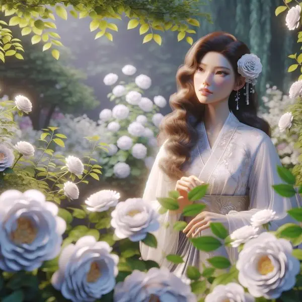 Hoa hồng trắng và em 6