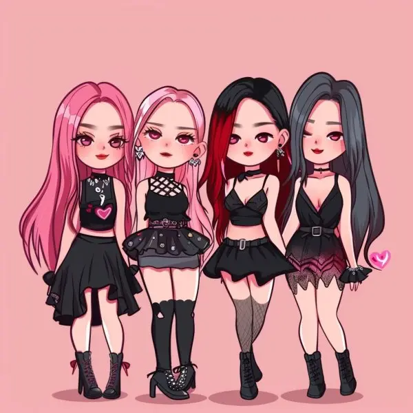 ảnh Blackpink chibi cực cute làm hình nền, avatar 4