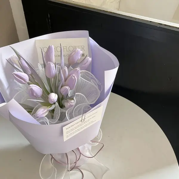 Hình nền hoa Tulip tím cute cho điện thoại, máy tính 6