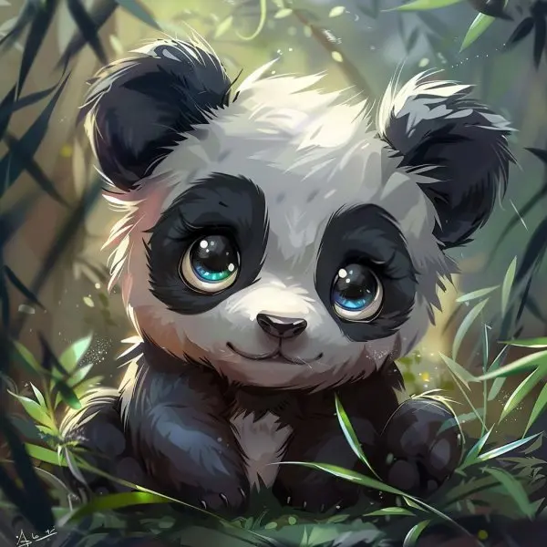 gấu trúc chibi 16