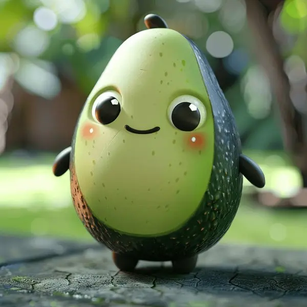 Hình trái bơ chibi siêu cute 1