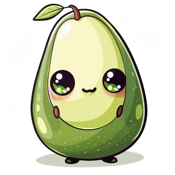 Hình trái bơ chibi siêu cute 14