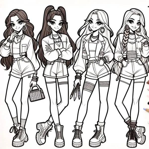 Tranh tô màu Blackpink 4