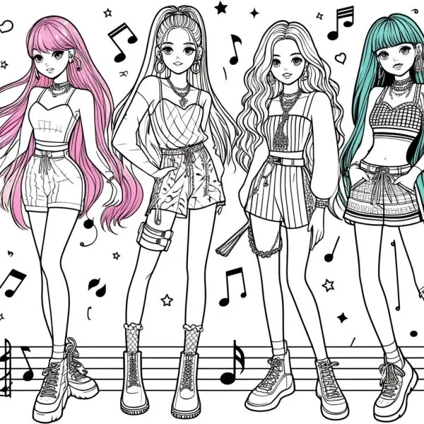 Tranh tô màu Blackpink 5