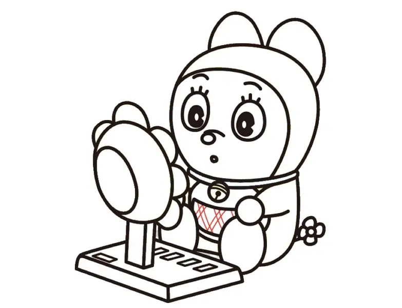 Tranh tô màu Doremi cute 8