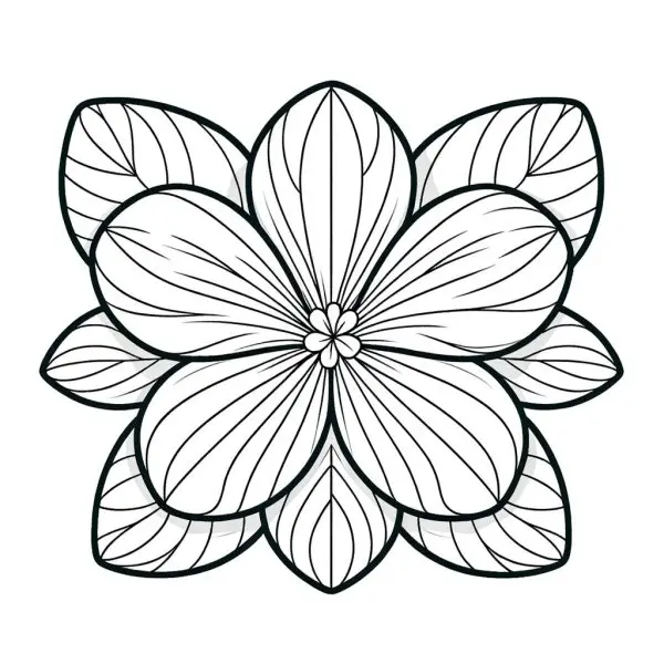 Tranh tô màu hoa 5 cánh 11