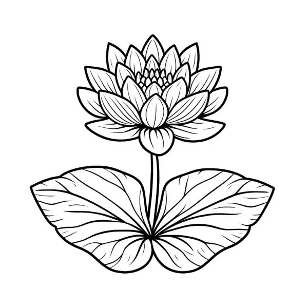Bộ tranh tô màu hoa sen 5