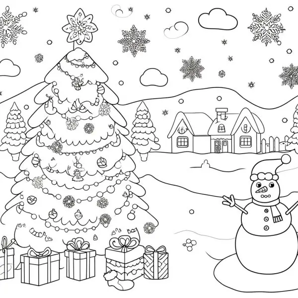Tranh tô màu Noel 3