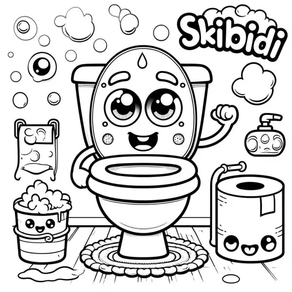 Tranh tô màu Skibidi Toilet 2