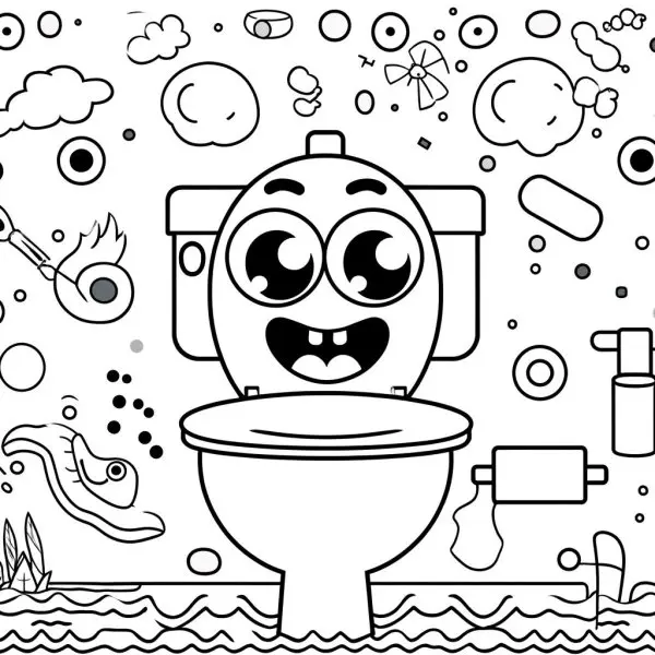 Tranh tô màu Skibidi Toilet 4