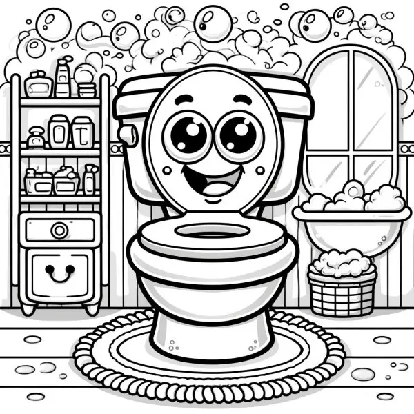 Tranh tô màu Skibidi Toilet 7