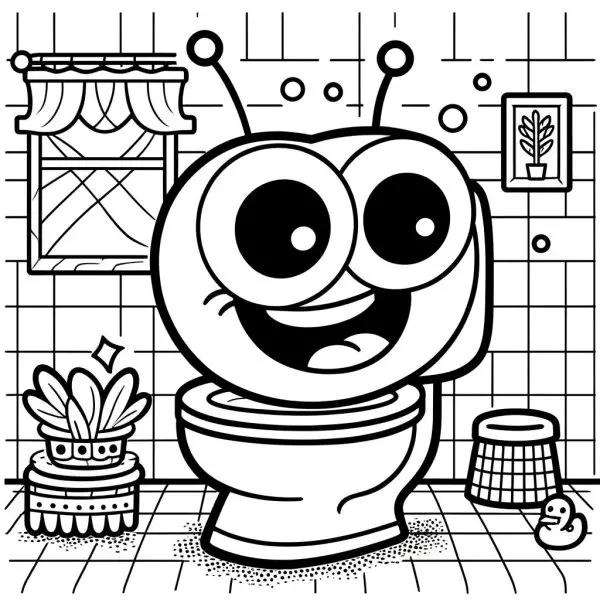 Tranh tô màu Skibidi Toilet 9