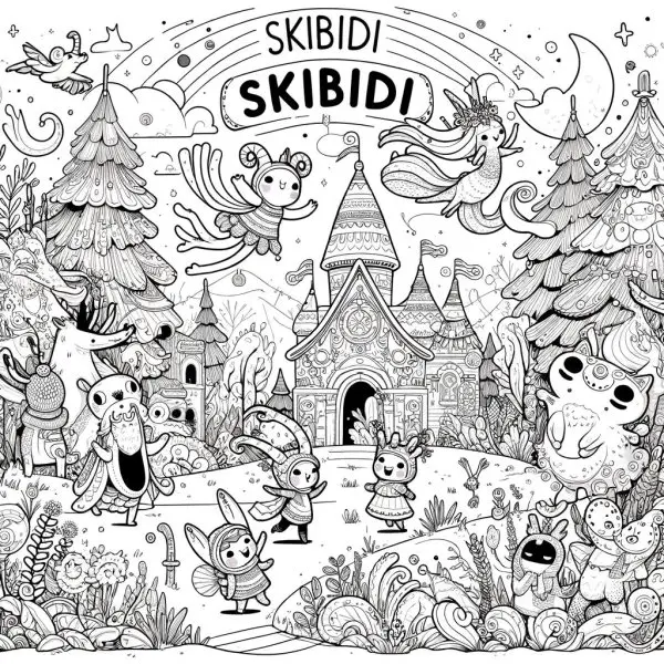 Tranh tô màu Skibidi 7