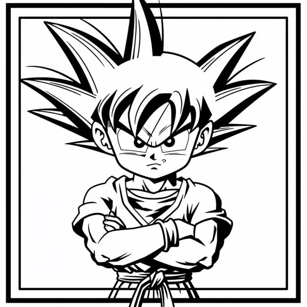 Tranh tô màu Songoku bản năng vô cực 4