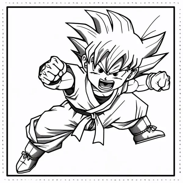 Tranh tô màu Songoku bản năng vô cực 7