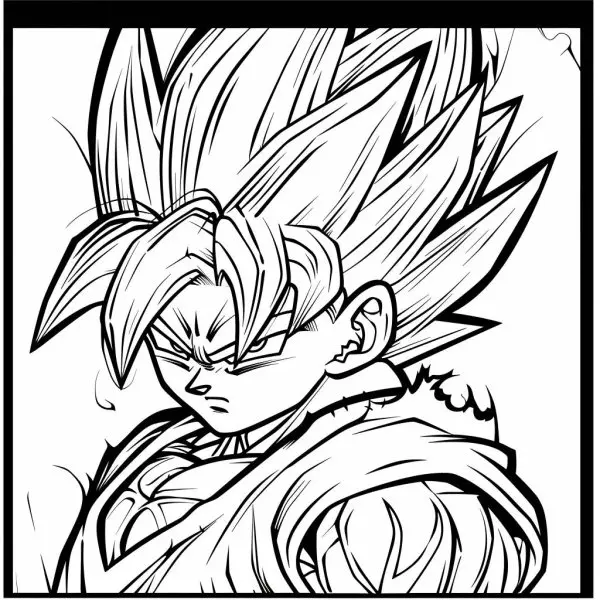 Tranh tô màu Songoku 8