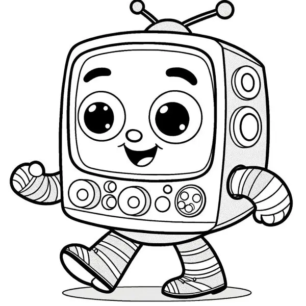 Tranh tô màu TV Man 6