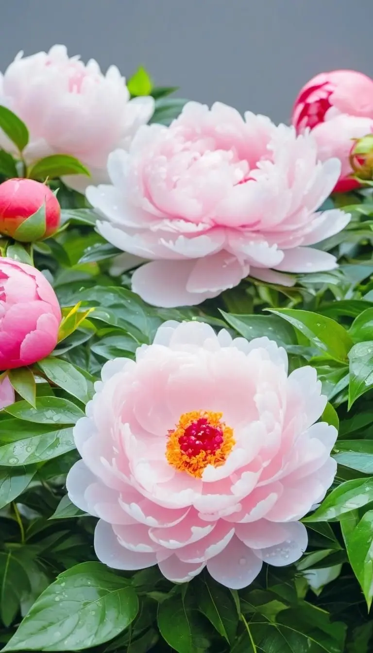 Hoa mẫu đơn hồng hình nền 8