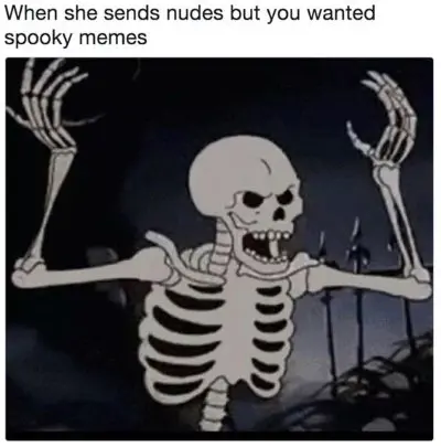 Meme spooky skeleton 1