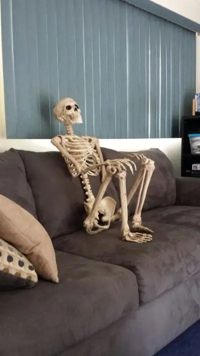 Meme waiting skeleton 11