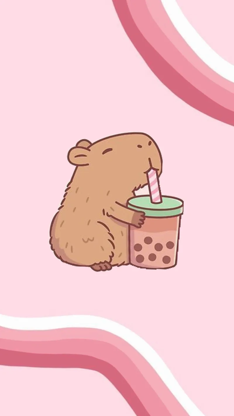 Capybara chibi cute khiến bạn mỉm cười cả ngày