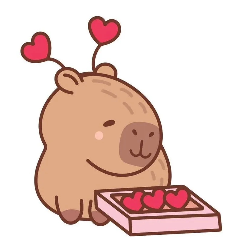 Hình nền capybara chibi full HD sắc nét