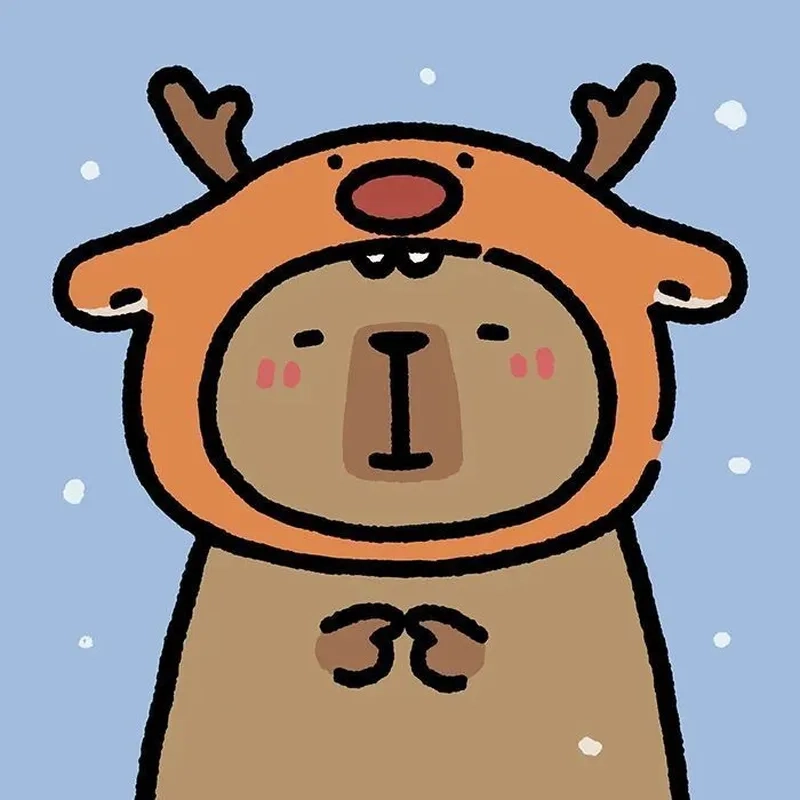 Ảnh capybara chibi cute làm avatar