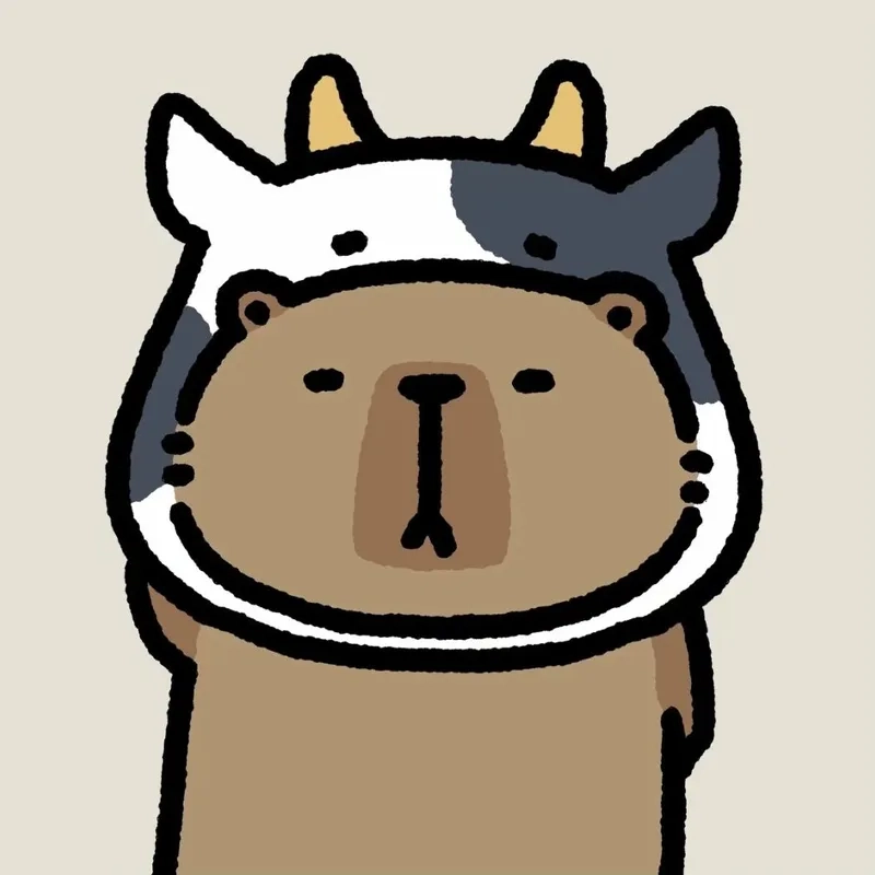 Avatar hình nền capybara cute chibi