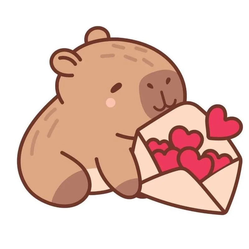 Capybara chibi cute hình nền 4K