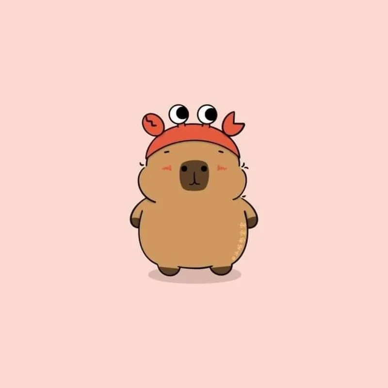 Hình nền máy tính capybara cute chibi