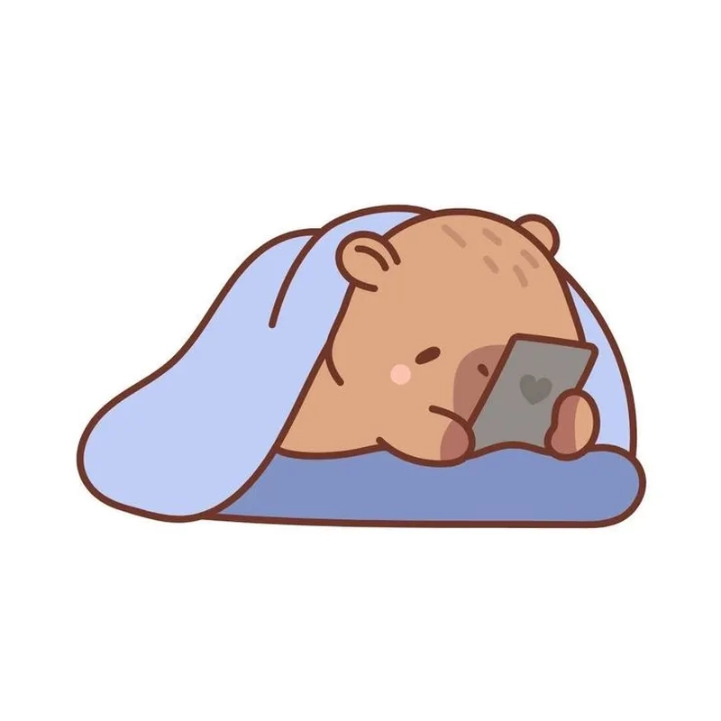 Hình chibi capybara ngộ nghĩnh