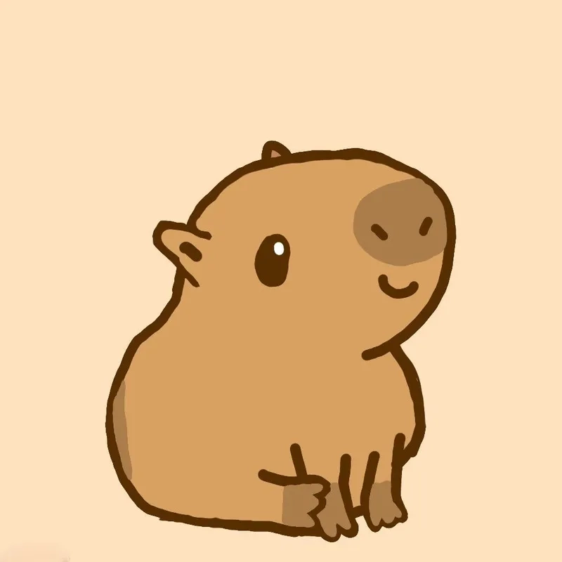 Chibi vẽ capybara cute chibi