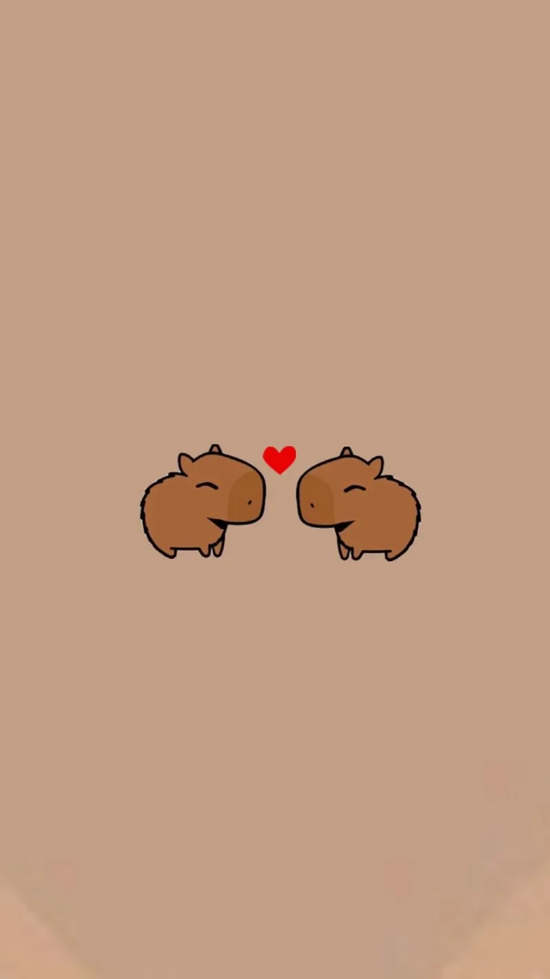 Hình nền hình nền capybara chibi