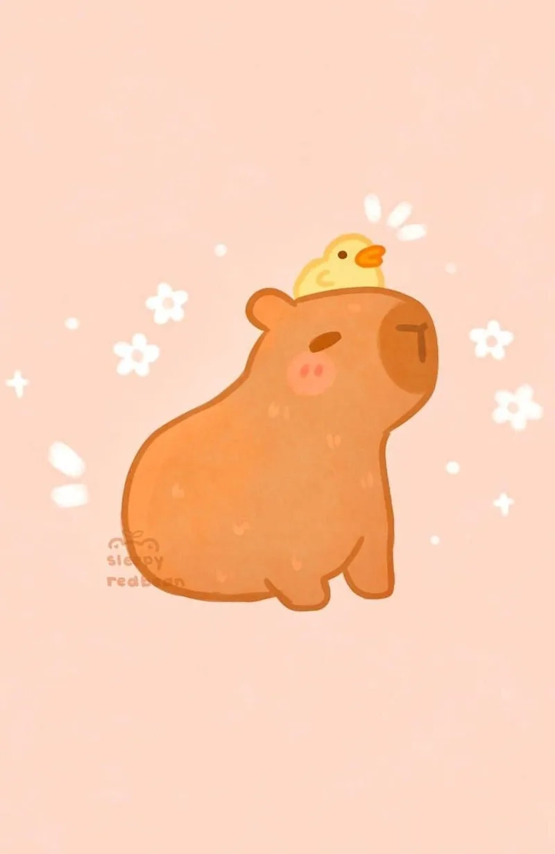 Hình vẽ hình vẽ capybara chibi