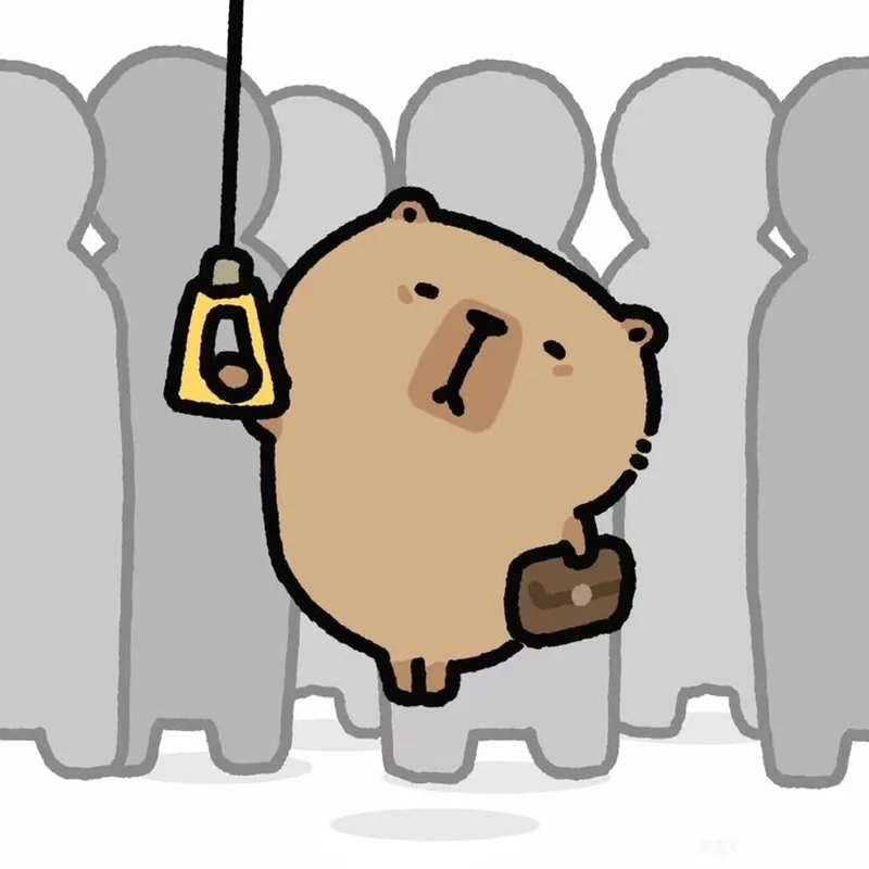 Cute capybara chibi với phong cách kawaii