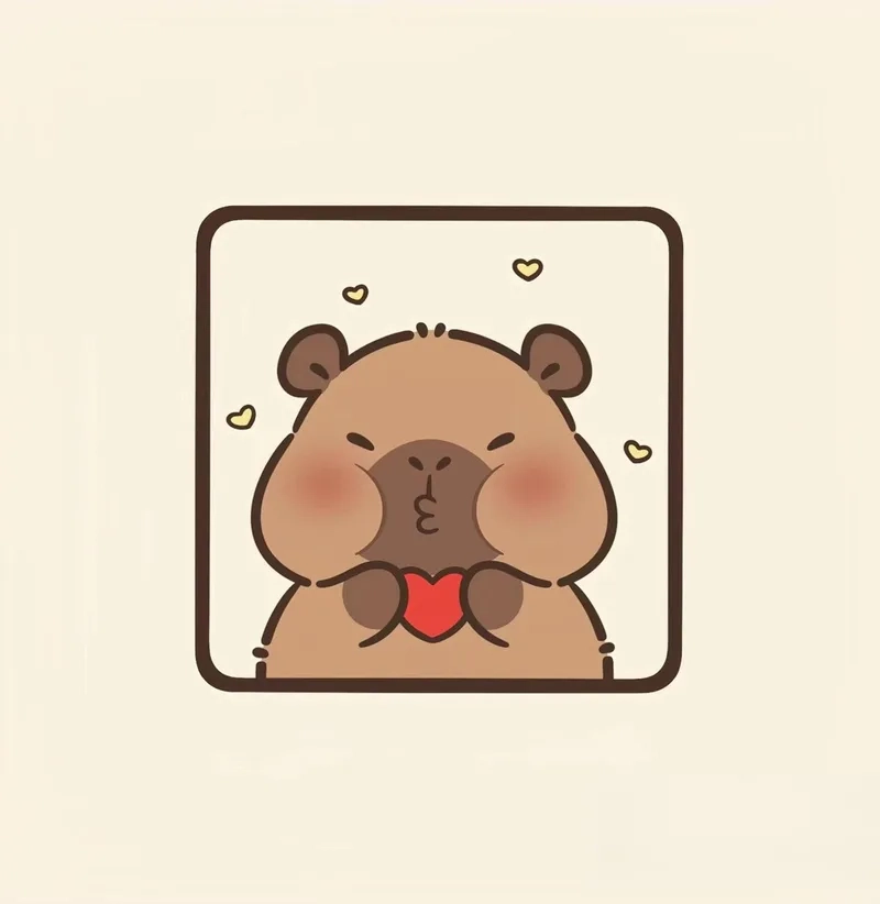 Hình nền điện thoại hình nền điện thoại capybara chibi
