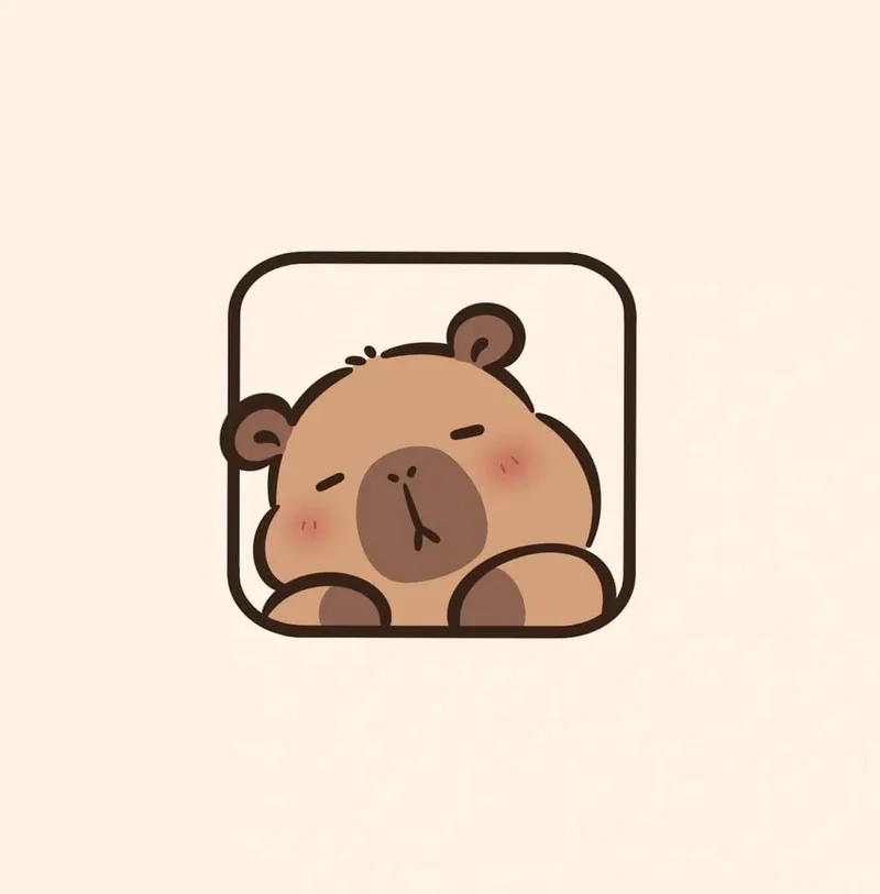 Hình cute hình capybara chibi cute 2024