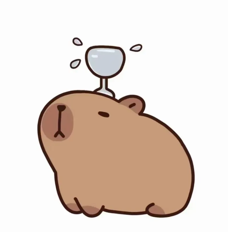 Hình nền điện thoại capybara cute chibi đẹp