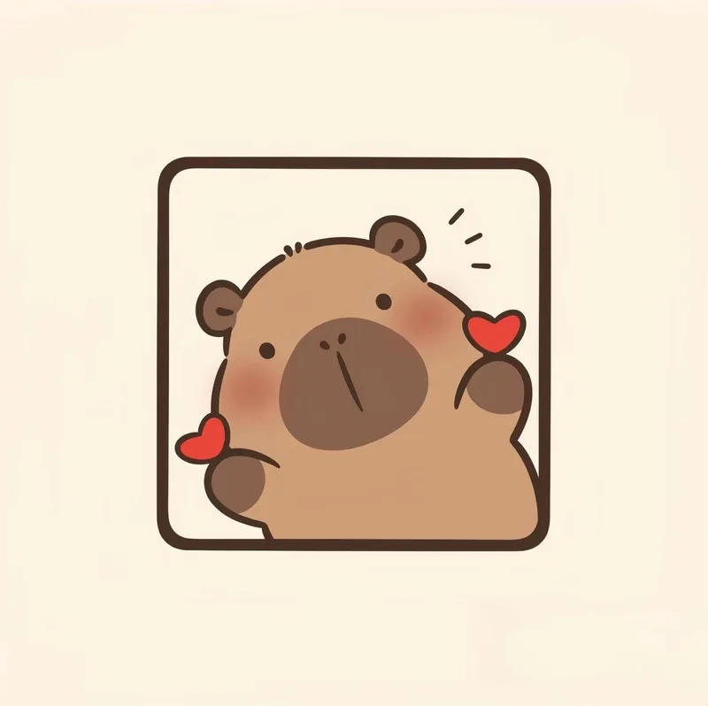 Chibi chibi cute hình nền capybara vô tri