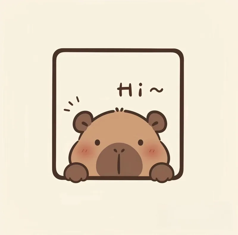 Chibi ảnh capybara chibi dễ thương