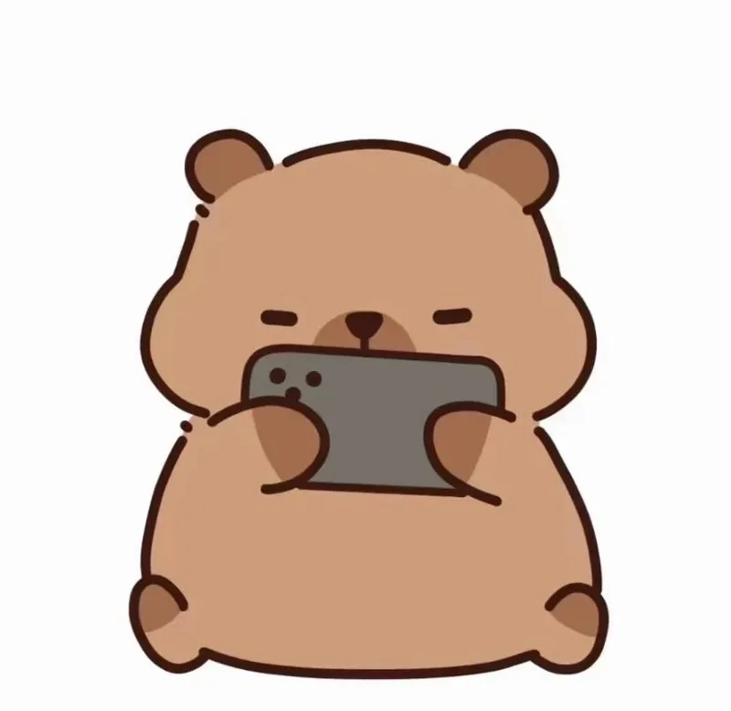 Hình ảnh nền capybara chibi đơn giản