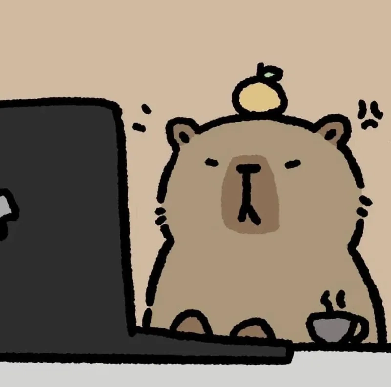 Capybara chibi đơn giản dễ vẽ