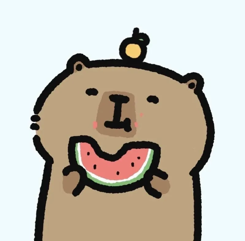 Chibi cute avatar capybara chibi cute cá nhân