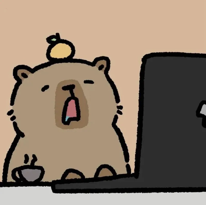 Chibi hình vẽ capybara chibi cute sáng tạo