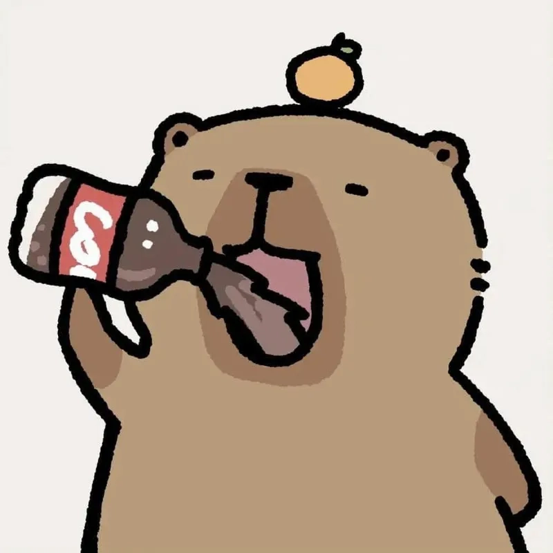 Hình chibi cute hình vẽ capybara chibi cute độc đáo