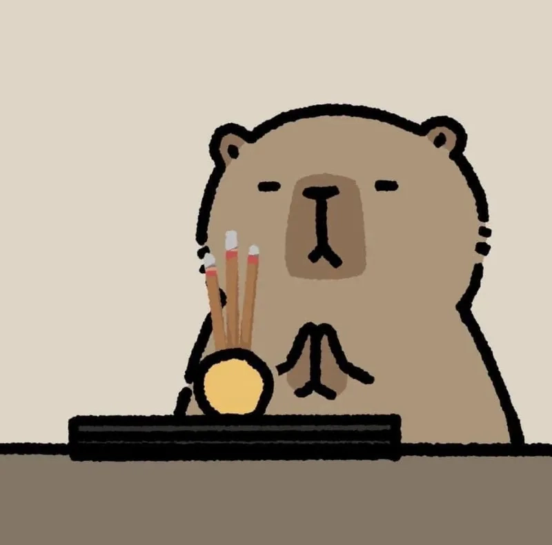 Ảnh nền capybara chibi tải miễn phí