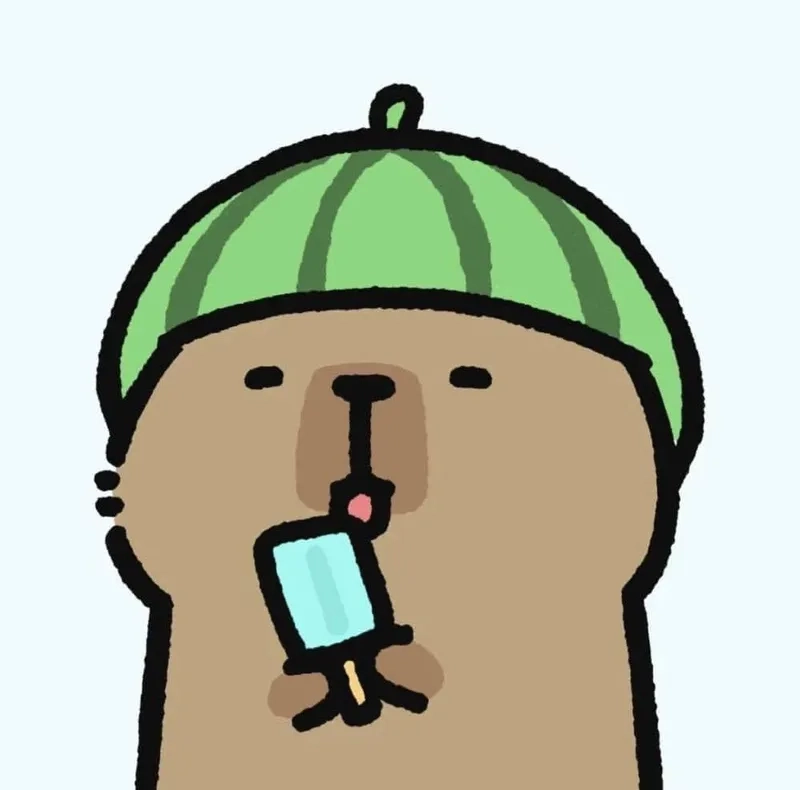 Capybara chibi cute sticker dán đáng yêu