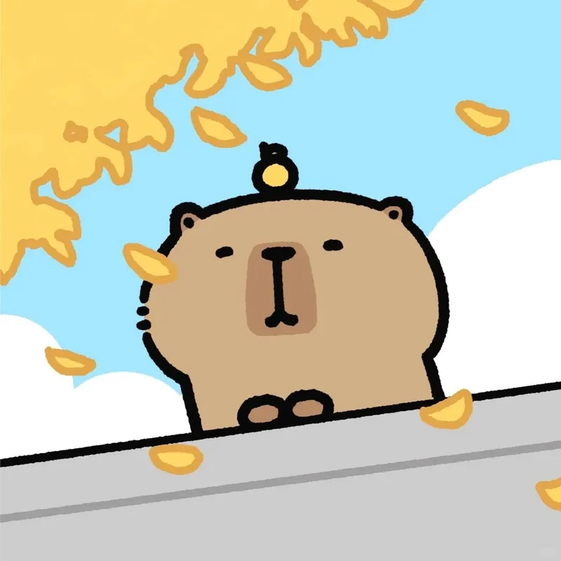 Hình con capybara chibi ngộ nghĩnh