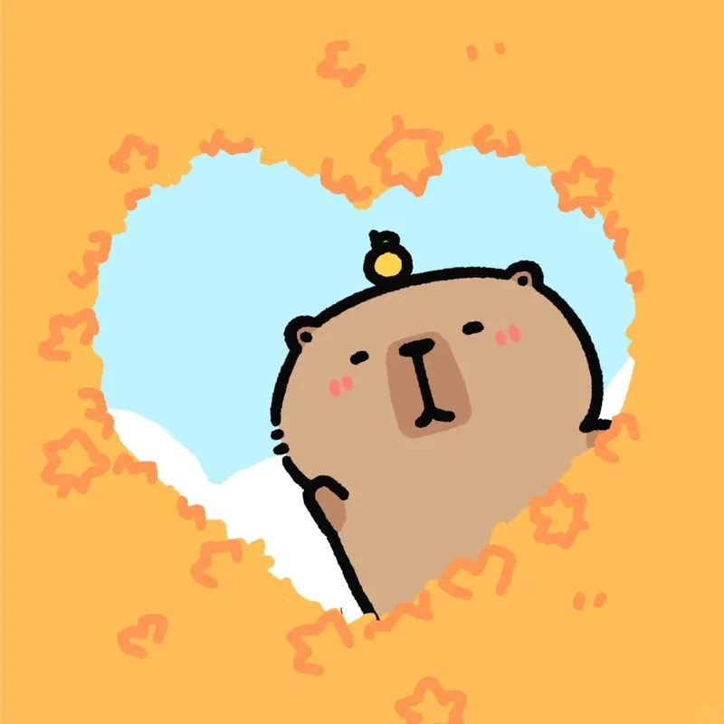 Kawaii cute capybara chibi phong cách Nhật